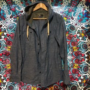 “Hooded Button Down” Modern Amusement